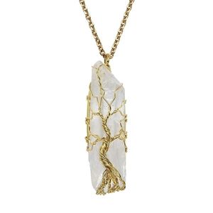 20k Healing Tree Crystal Necklace